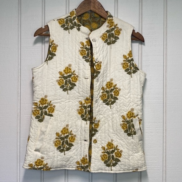 Handmade Jackets & Blazers - Quilted Floral Reversible Vest Boho
Handmade Free People Inspired Festival